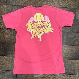 Youth Baseball Lifestyle Pink Tee